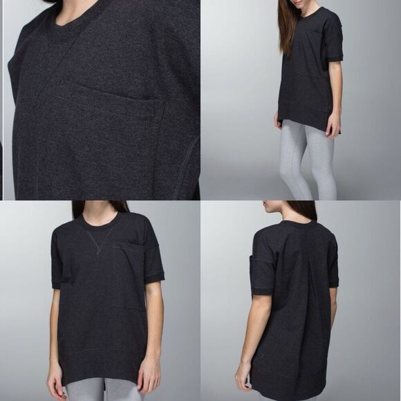 Lululemon Mudra Sweatshirt heathered dark gray size 8 - Picture 1 of 7